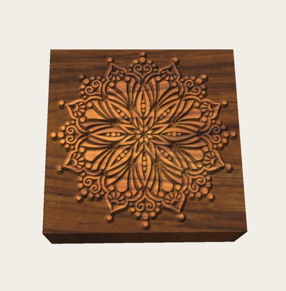 Mandalastempel aus Hartholz